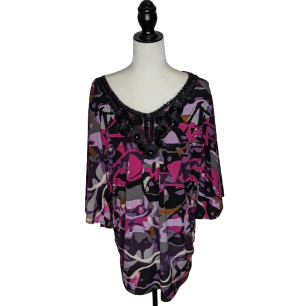 Dress Barn Multi Colored Blouse Size 14/16